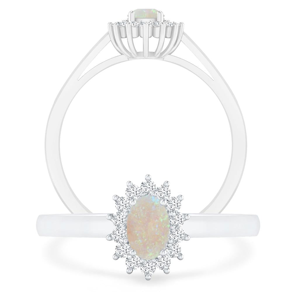 White Gold - Opal