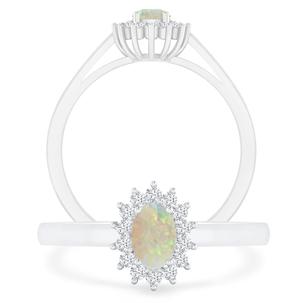 White Gold - Opal