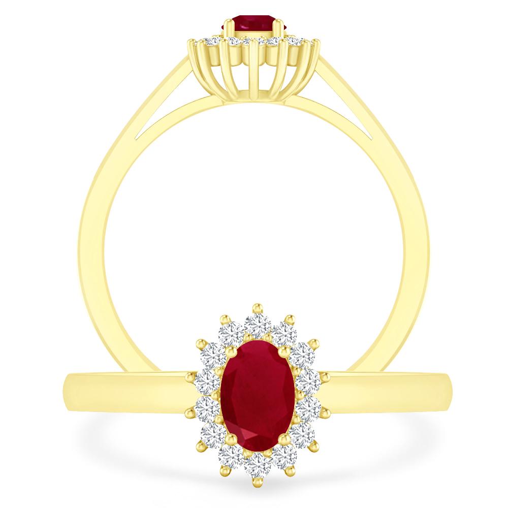 Yellow Gold - Ruby