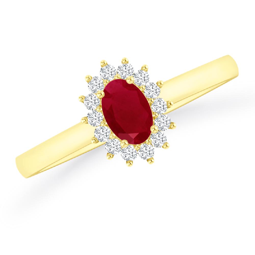 Yellow Gold - Ruby