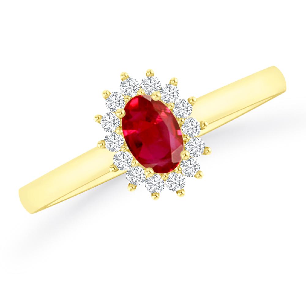 Yellow Gold - Ruby