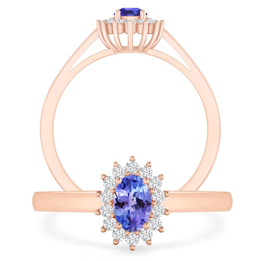 Rose Gold - Tanzanite