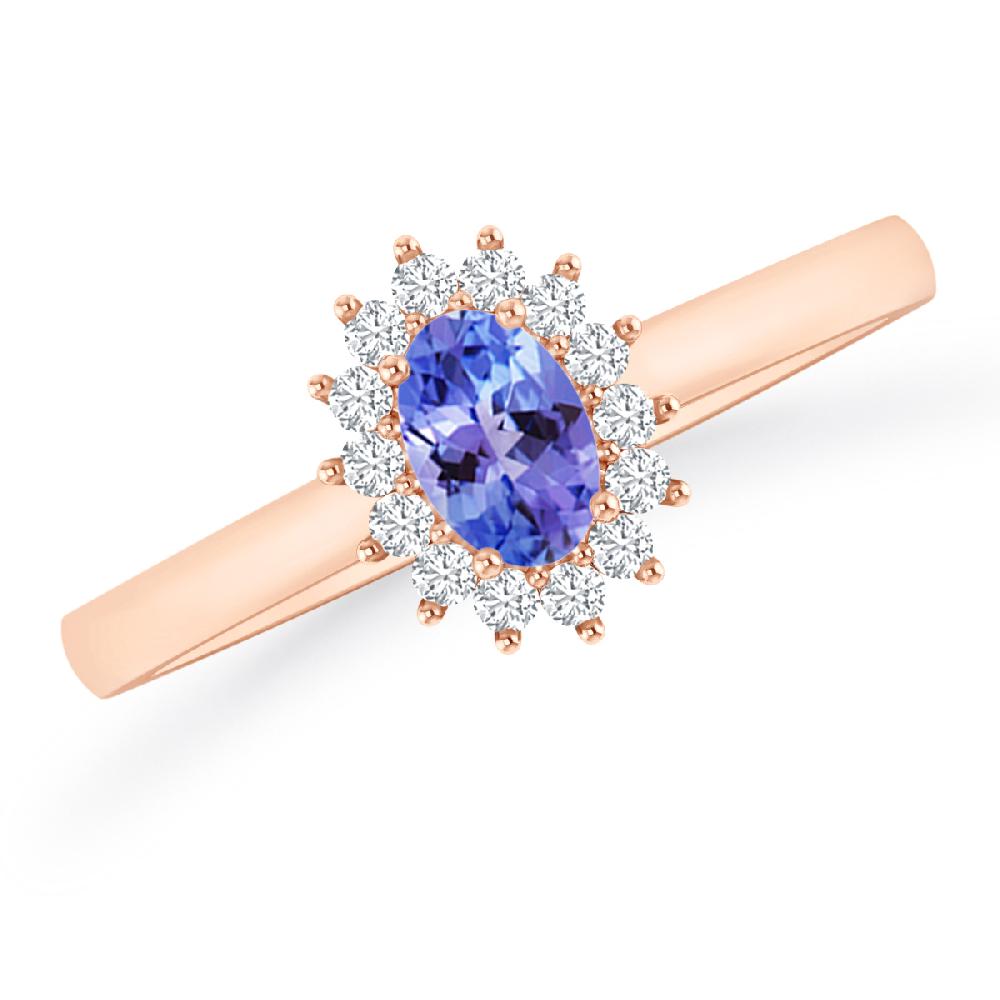 Rose Gold - Tanzanite