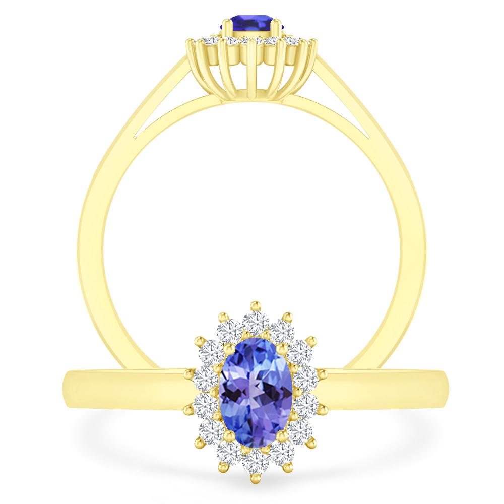 Yellow Gold - Tanzanite