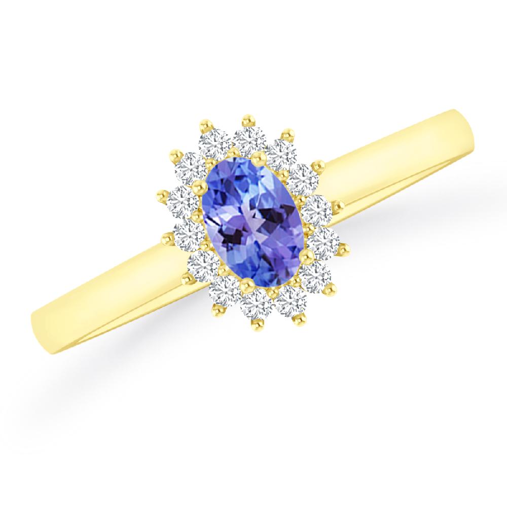 Yellow Gold - Tanzanite