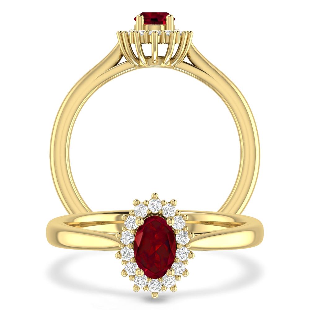 Yellow Gold - Garnet