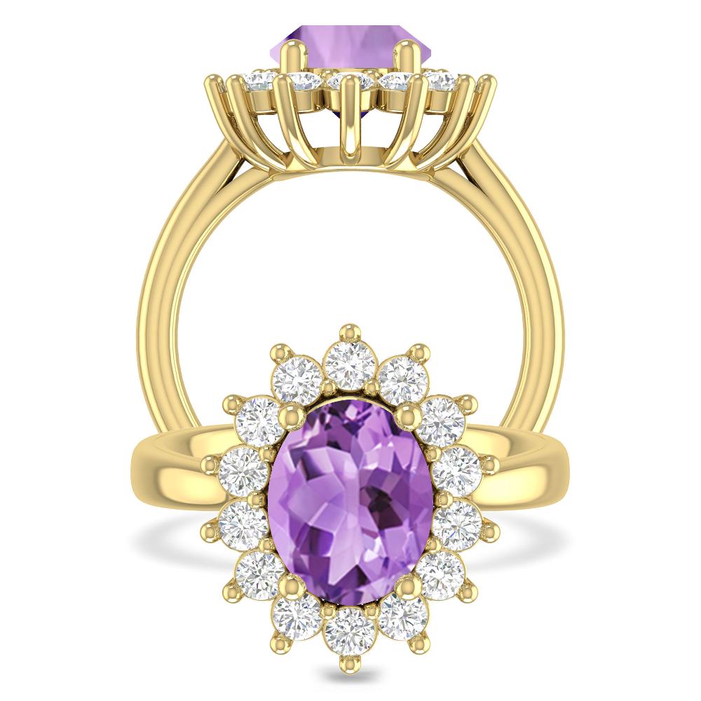 Yellow Gold - Amethyst