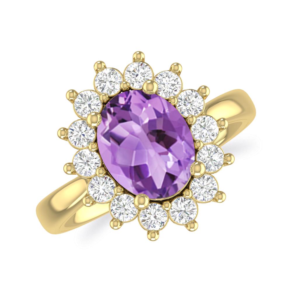 Yellow Gold - Amethyst