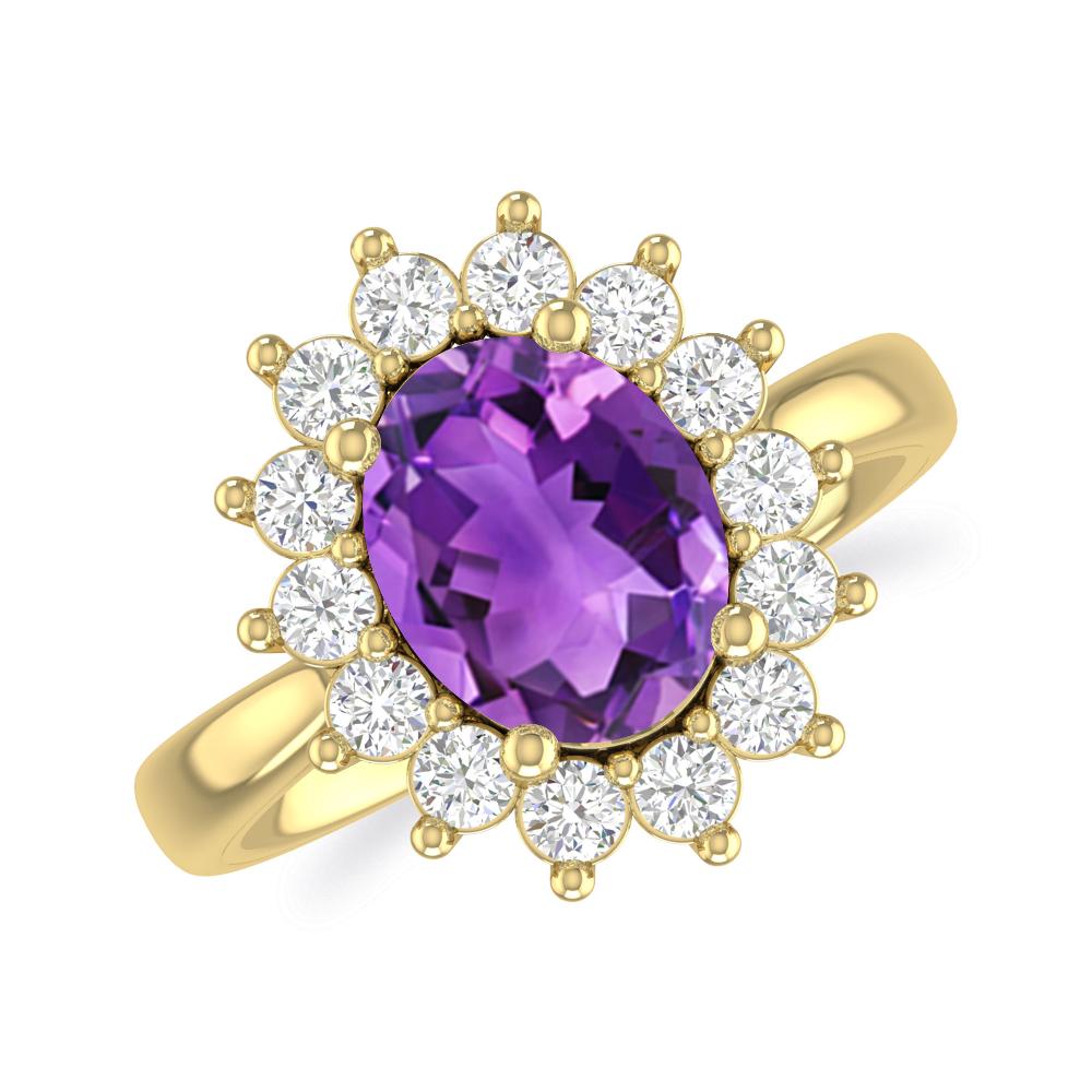Yellow Gold - Amethyst