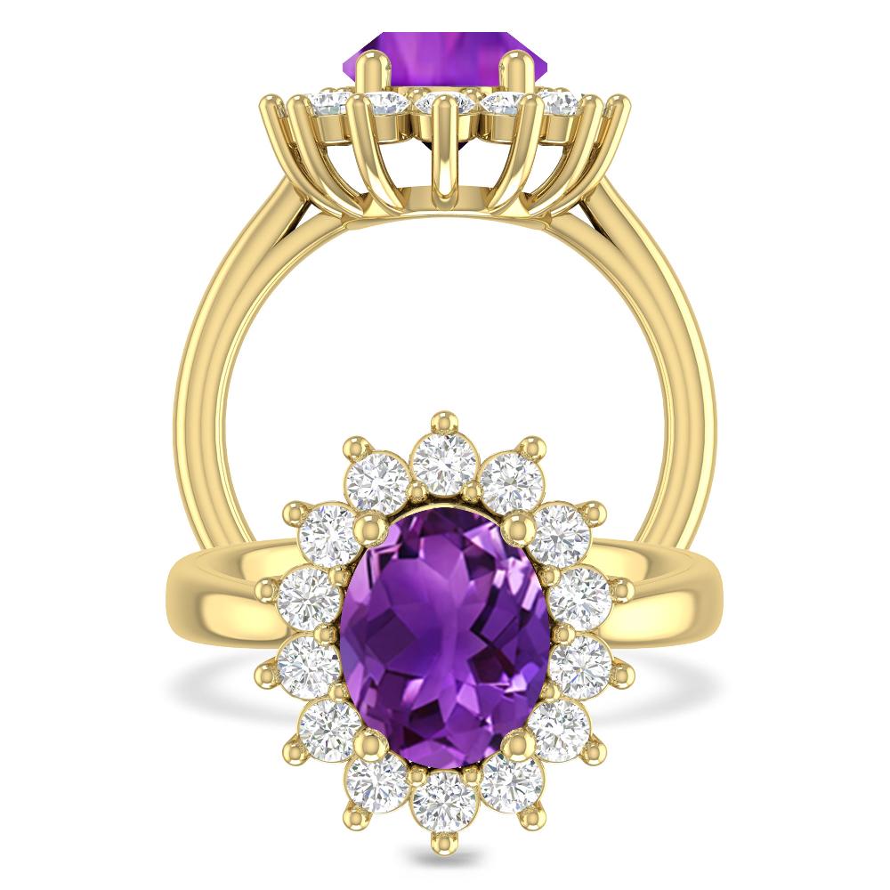 Yellow Gold - Amethyst