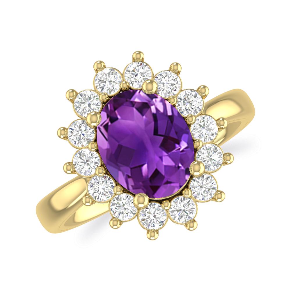 Yellow Gold - Amethyst