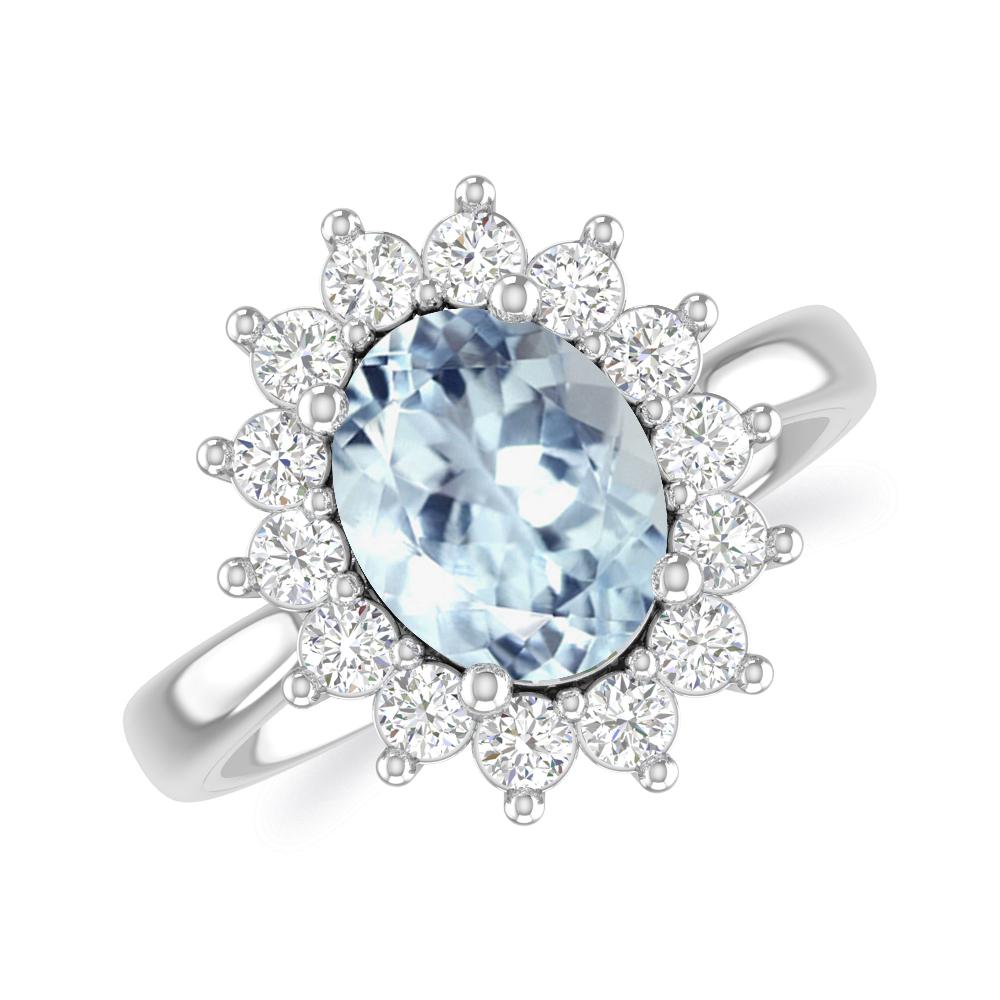 White Gold - Aquamarine