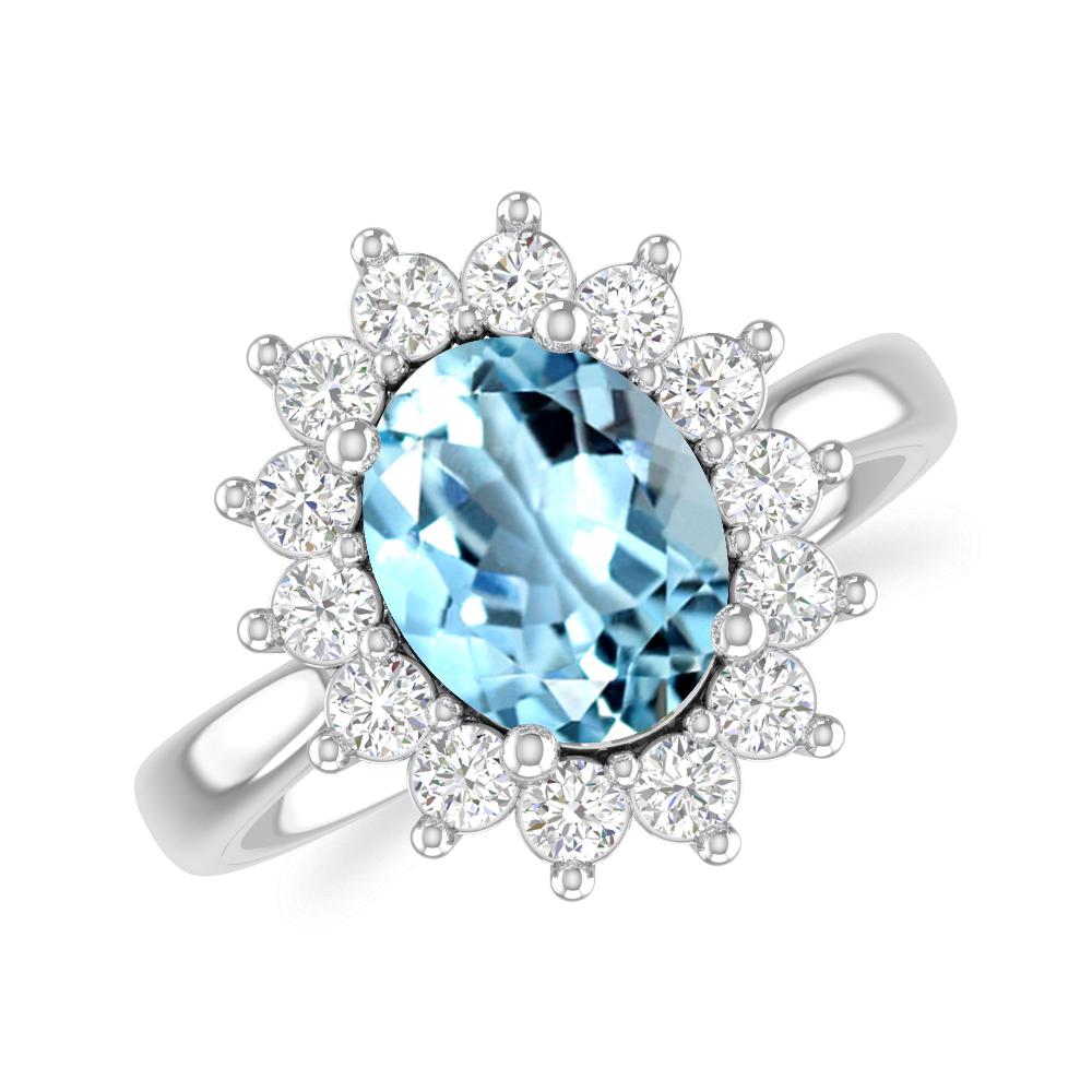 White Gold - Aquamarine