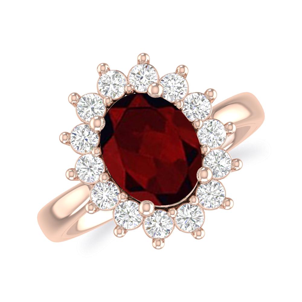 Rose Gold - Garnet