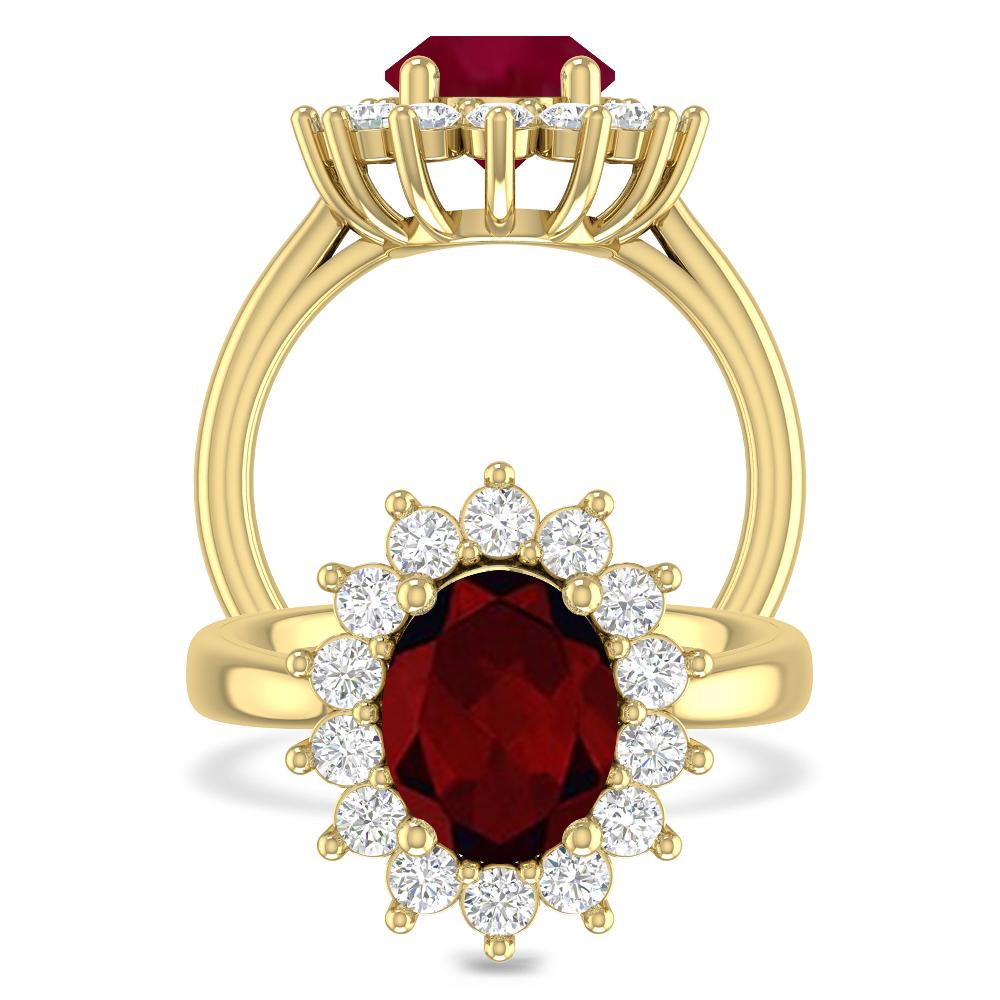Yellow Gold - Garnet