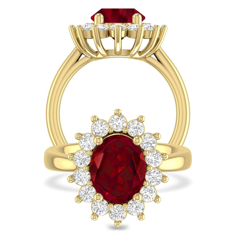 Yellow Gold - Garnet