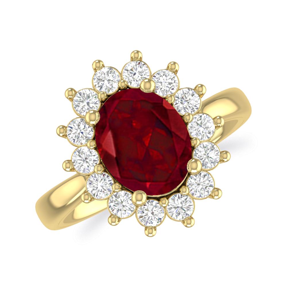 Yellow Gold - Garnet