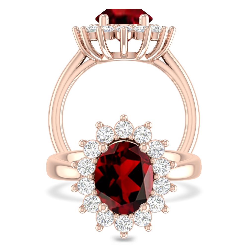 Rose Gold - Garnet