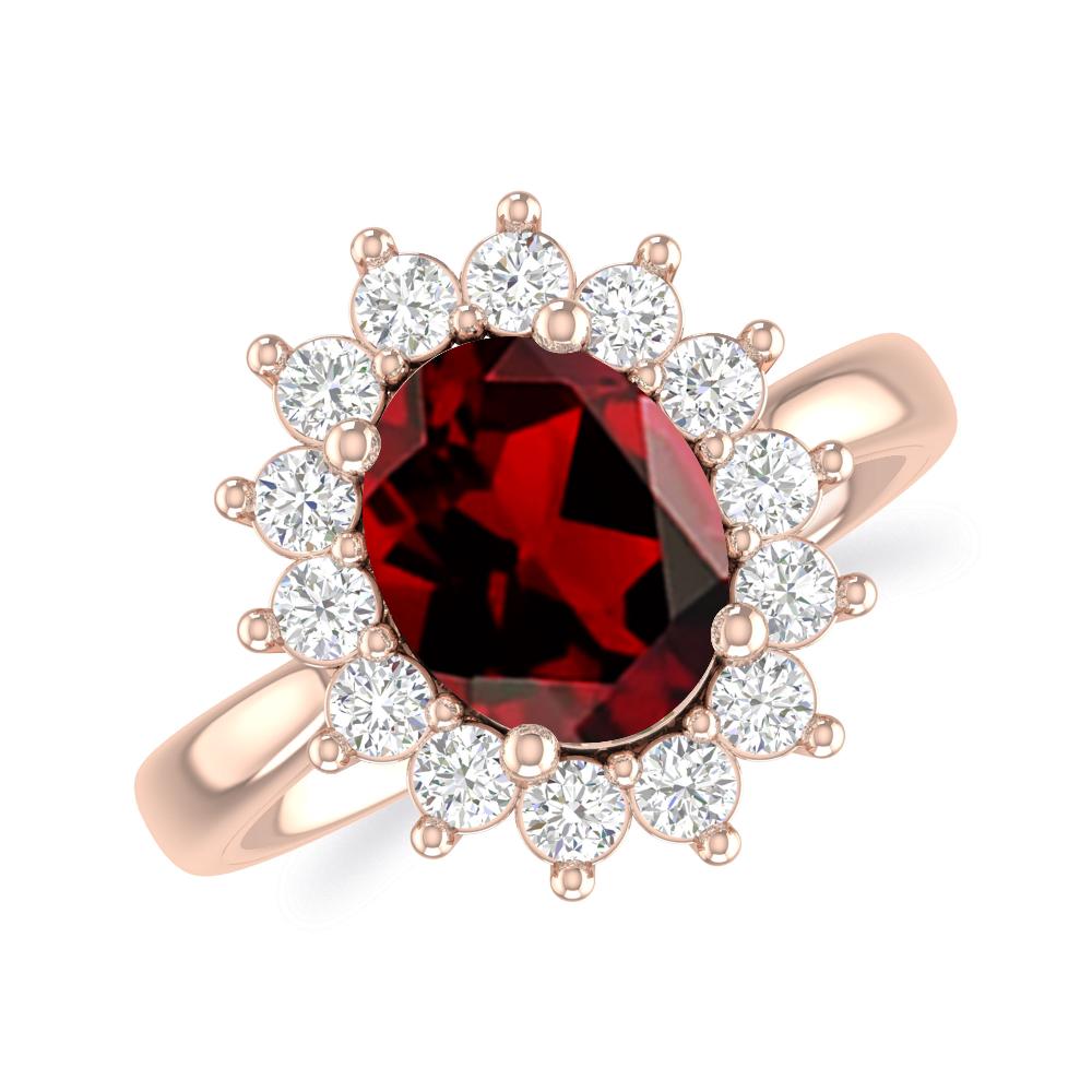 Rose Gold - Garnet