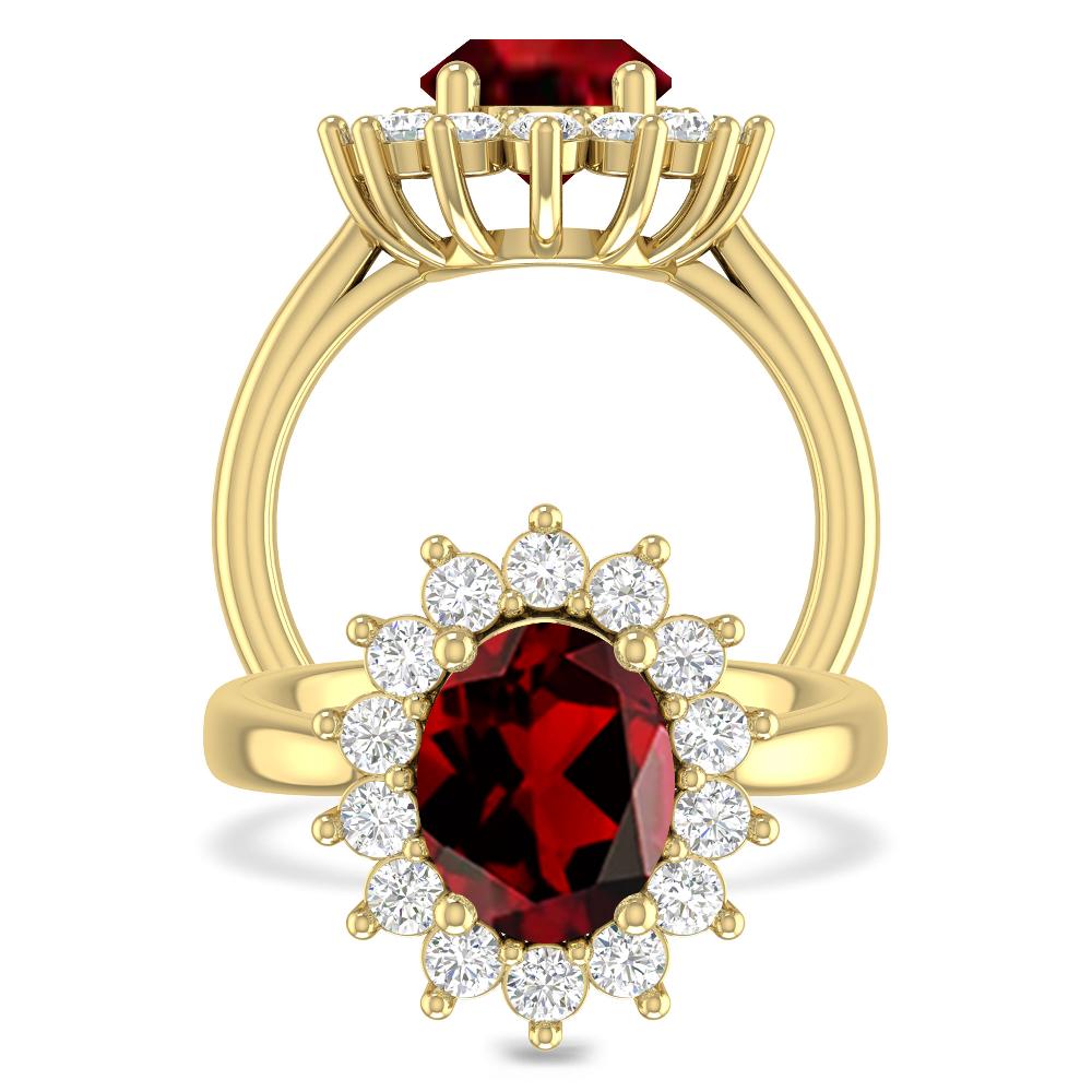 Yellow Gold - Garnet