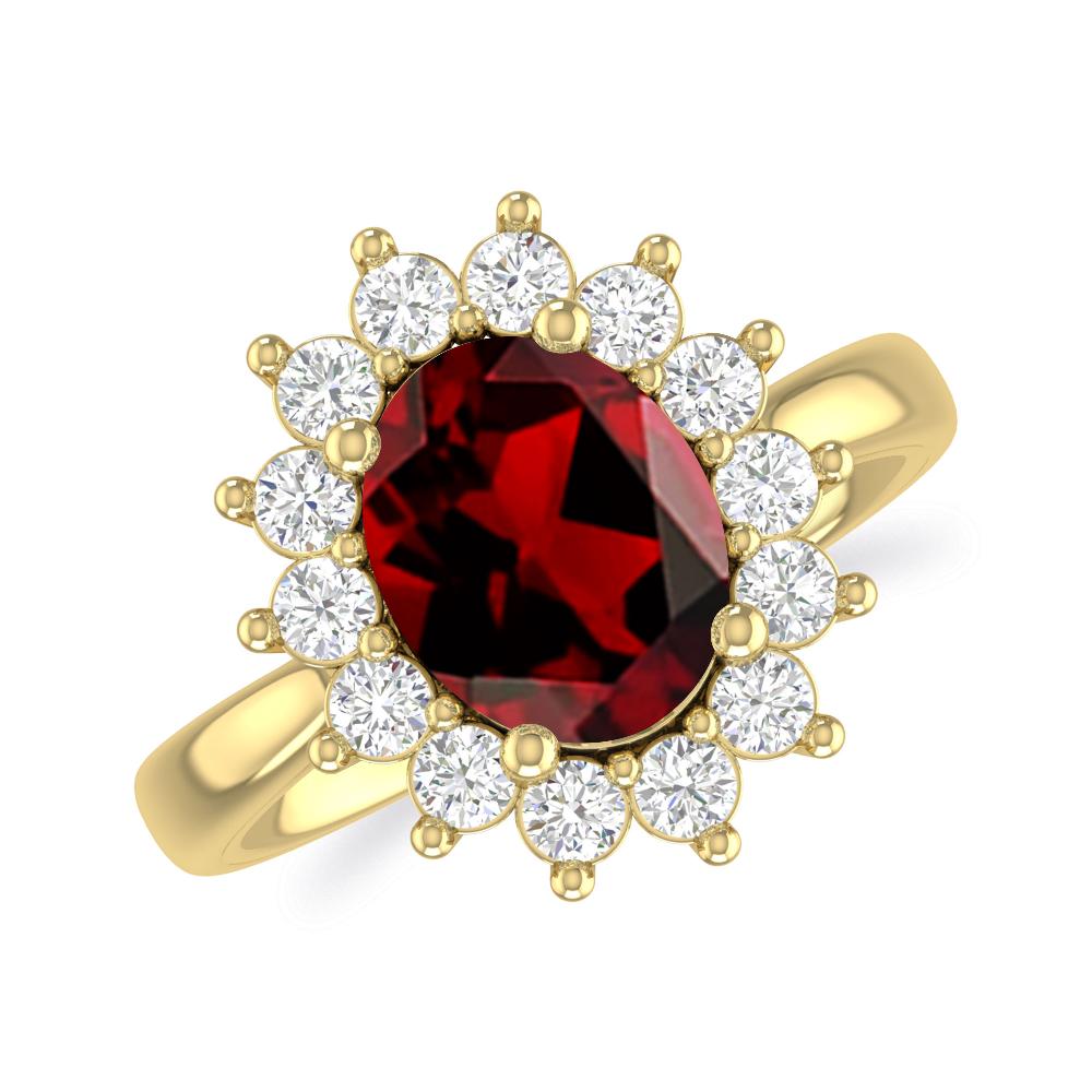Yellow Gold - Garnet
