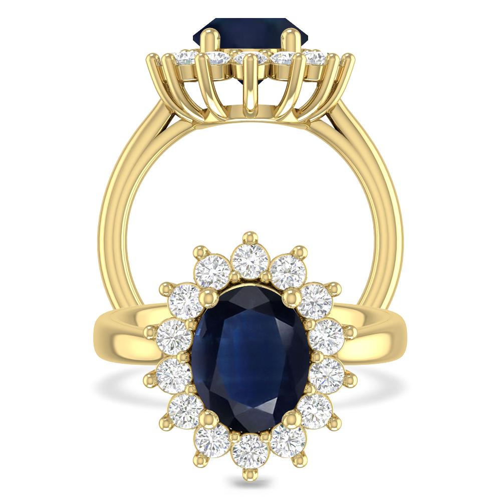 Yellow Gold - Sapphire