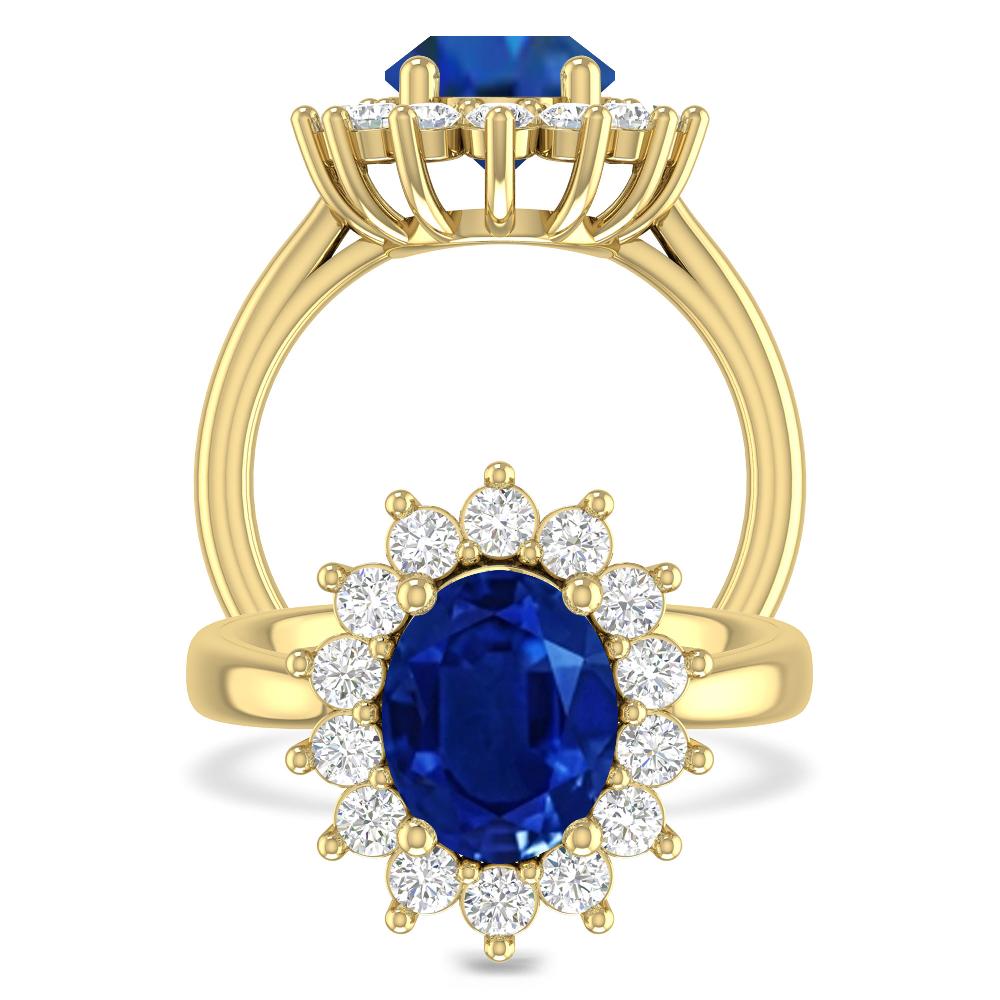 Yellow Gold - Sapphire
