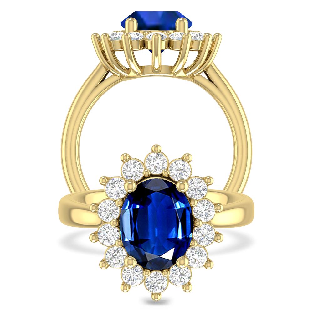 Yellow Gold - Sapphire