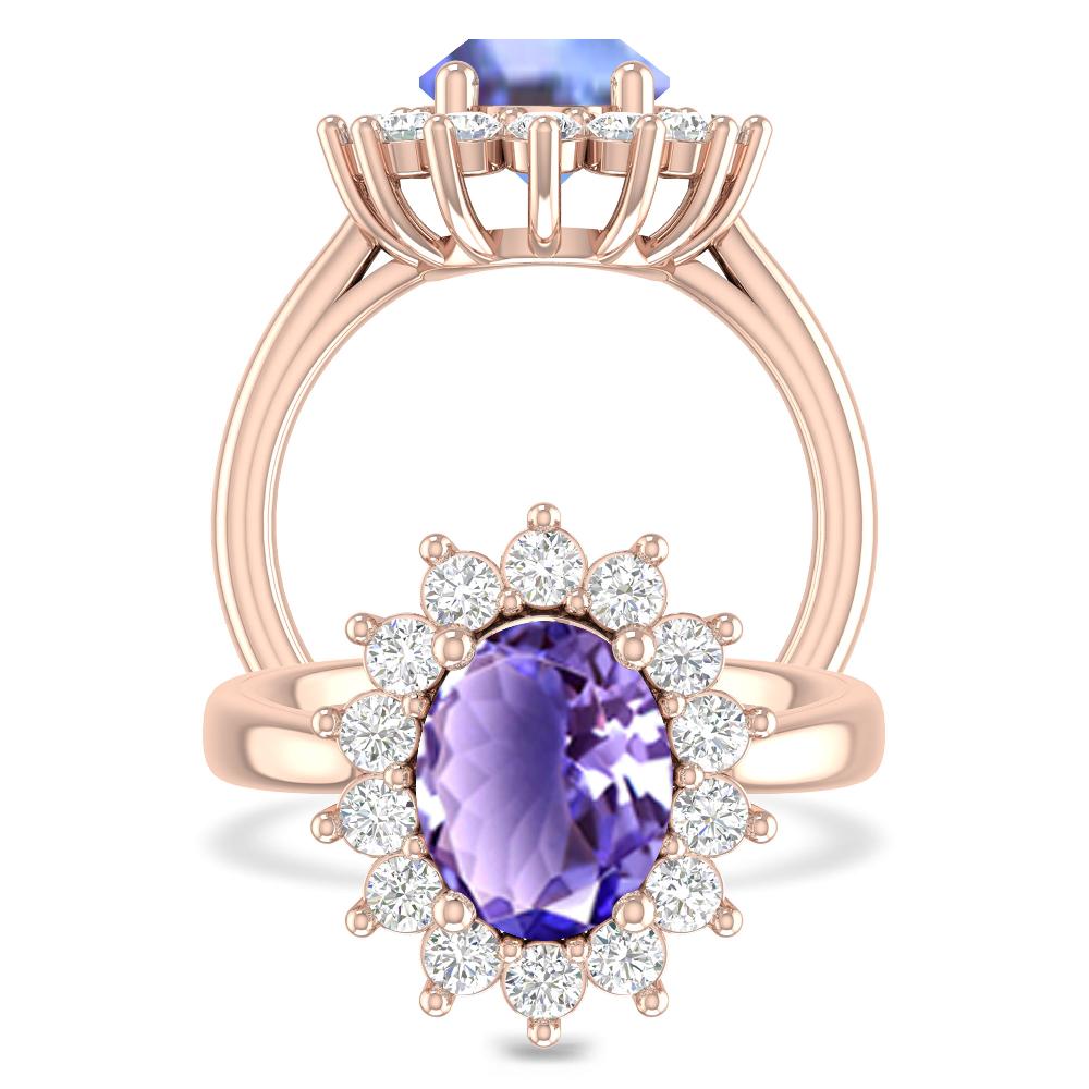 Rose Gold - Tanzanite