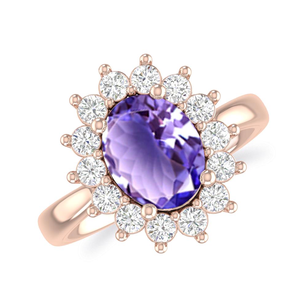 Rose Gold - Tanzanite