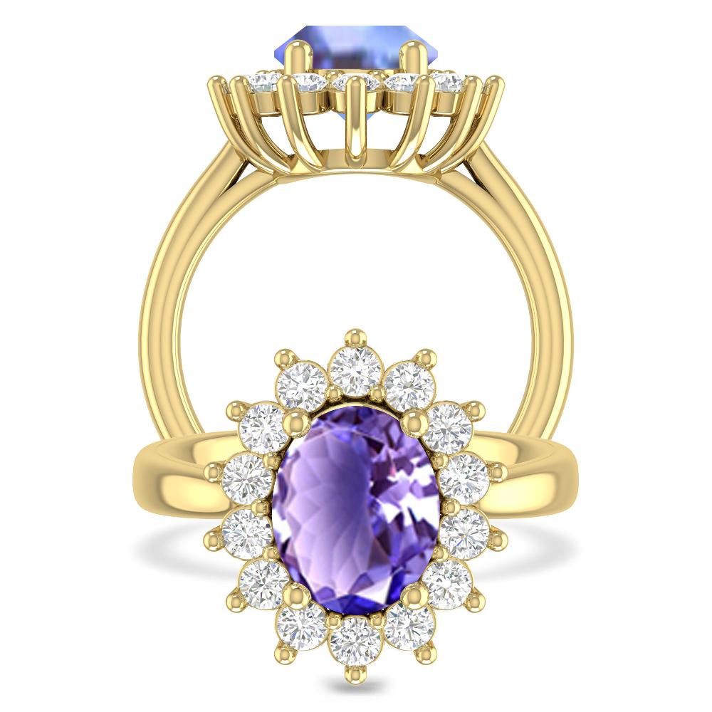 Yellow Gold - Tanzanite