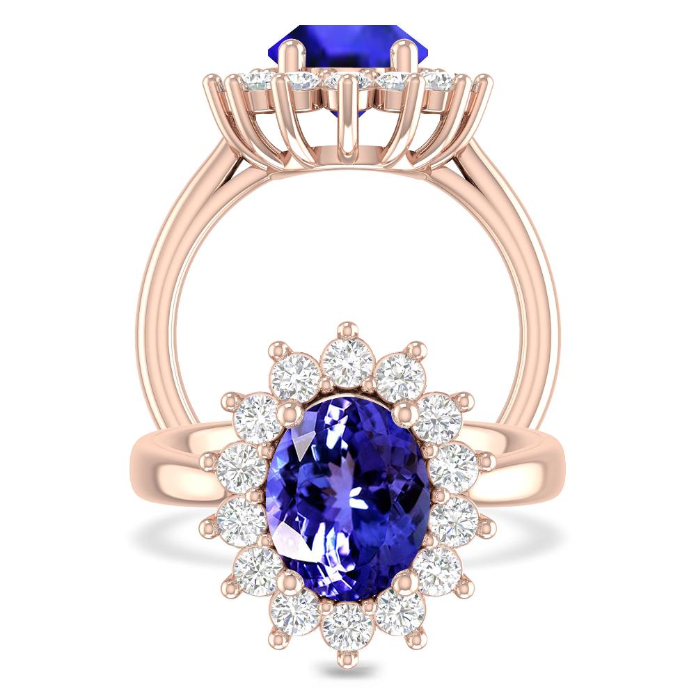 Rose Gold - Tanzanite