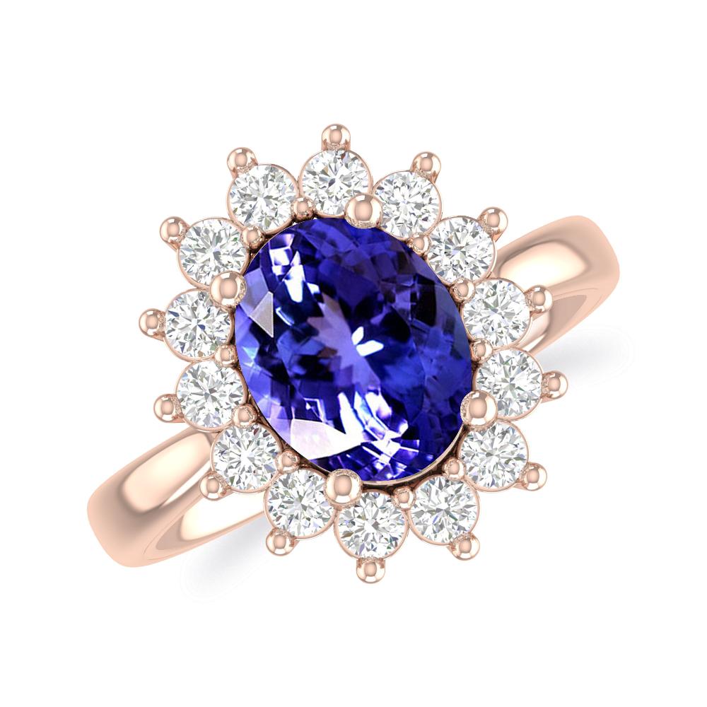 Rose Gold - Tanzanite