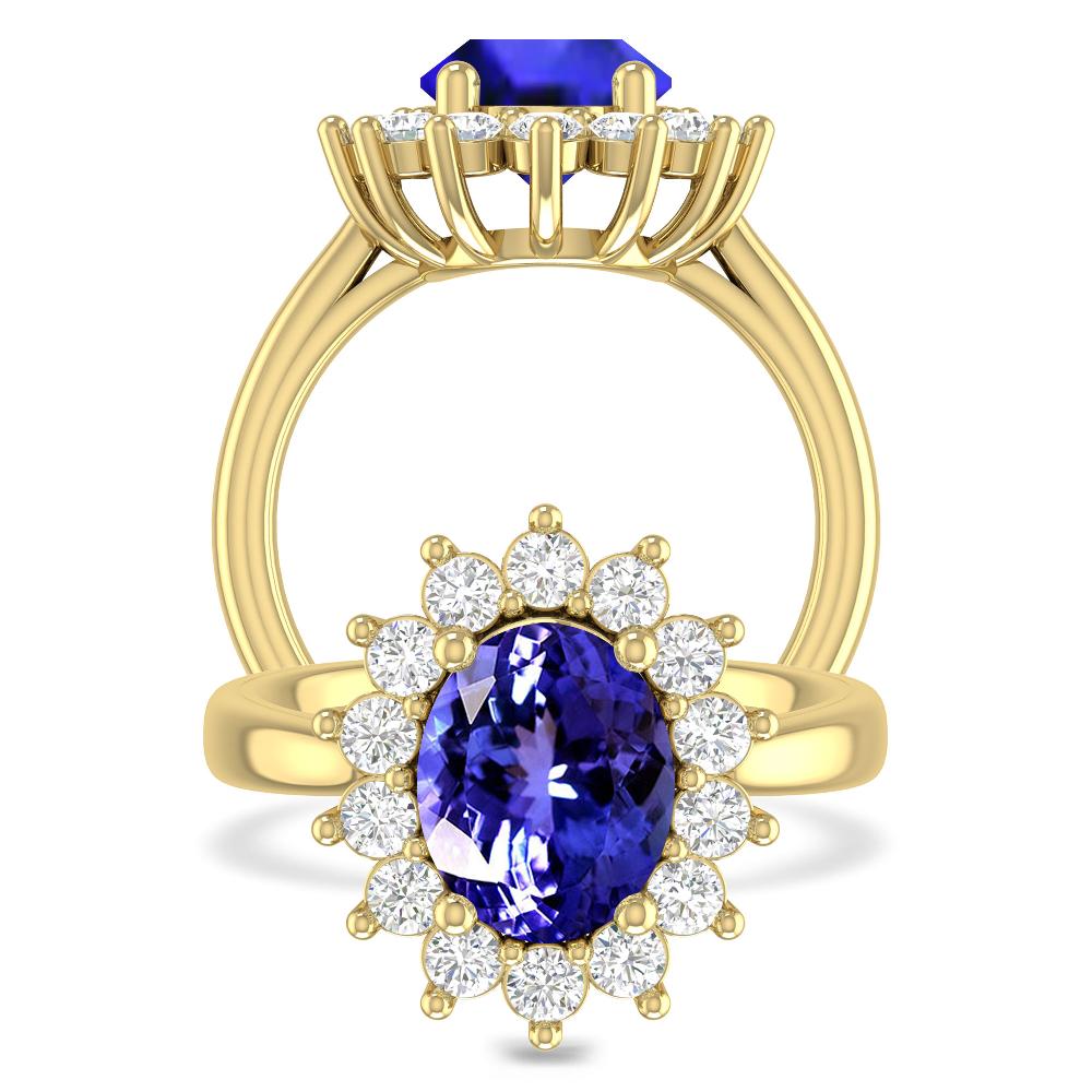 Yellow Gold - Tanzanite