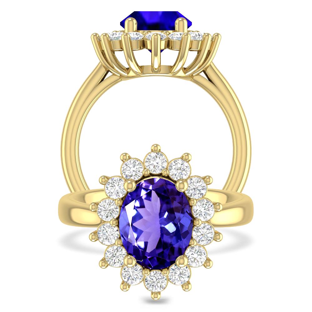 Yellow Gold - Tanzanite