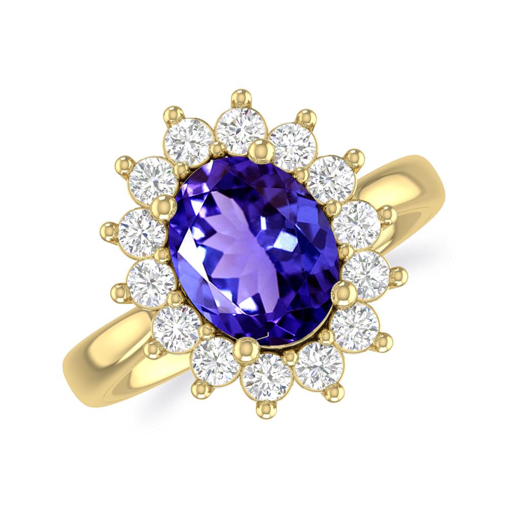 Yellow Gold - Tanzanite