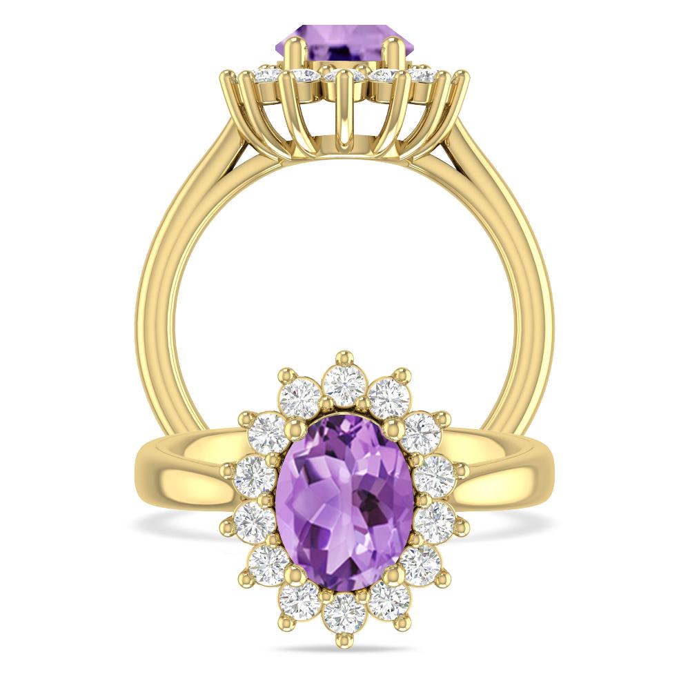 Yellow Gold - Amethyst
