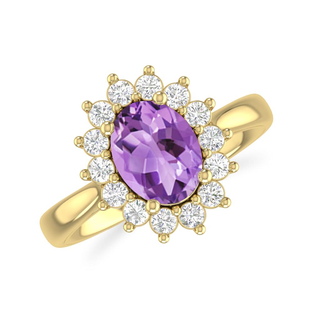 Yellow Gold - Amethyst