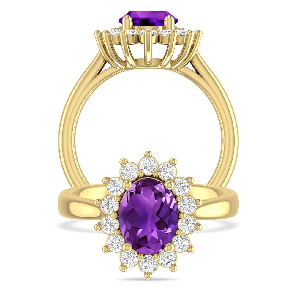 Yellow Gold - Amethyst