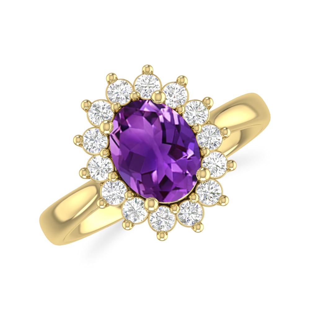 Yellow Gold - Amethyst