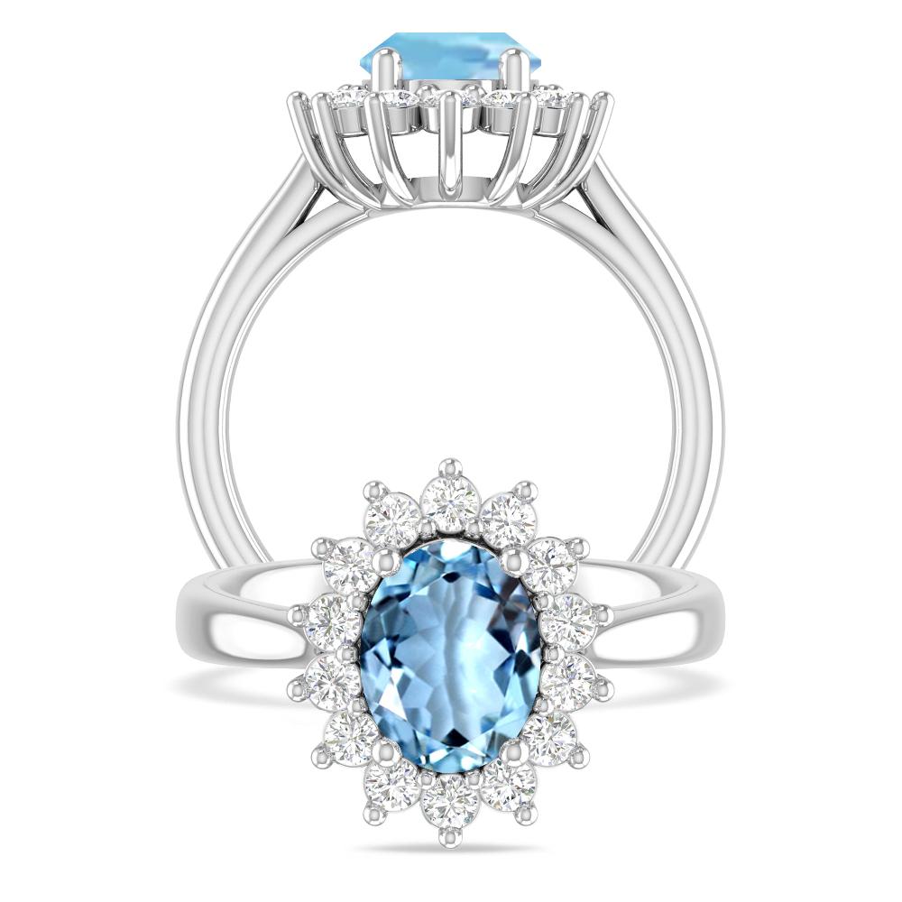White Gold - Aquamarine
