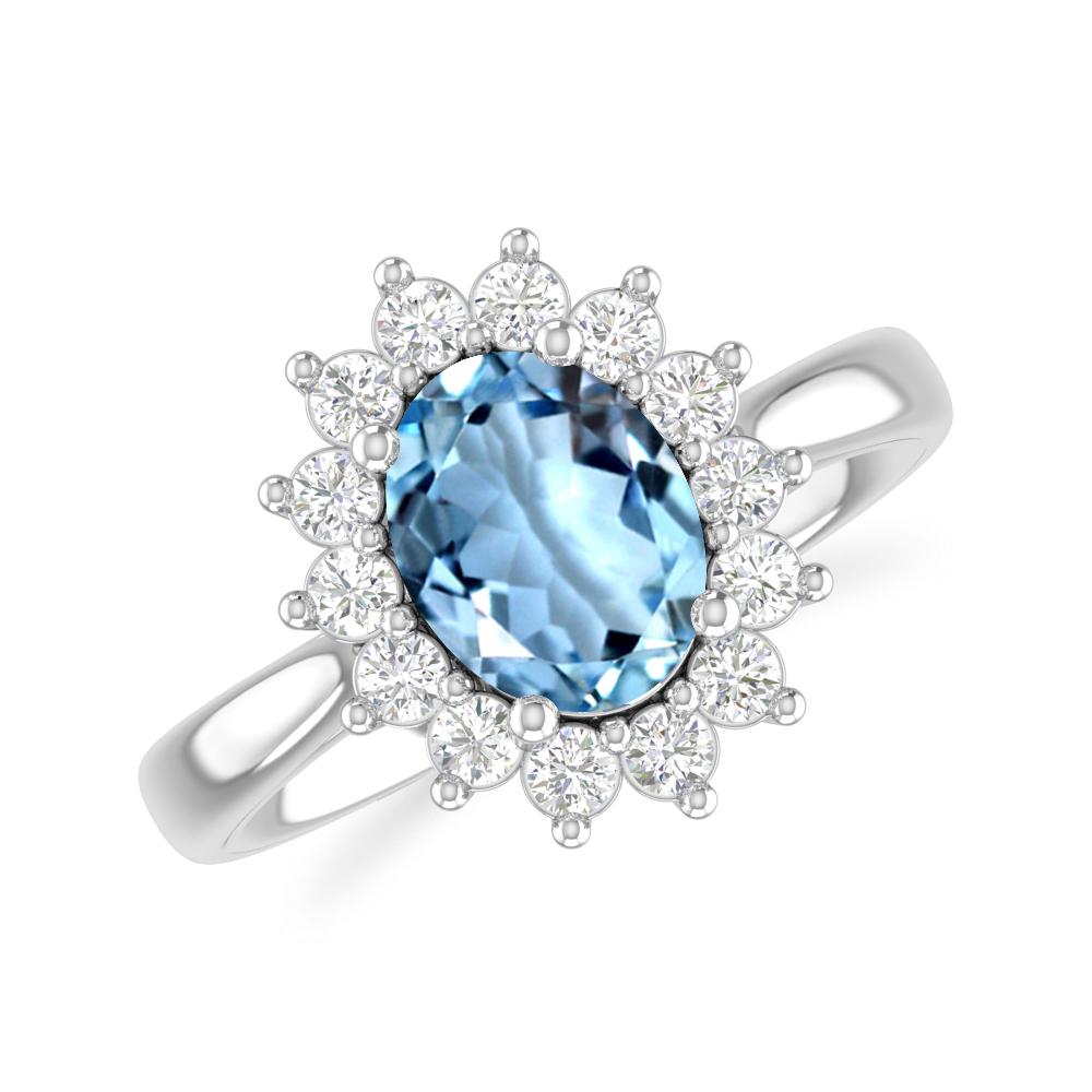 White Gold - Aquamarine
