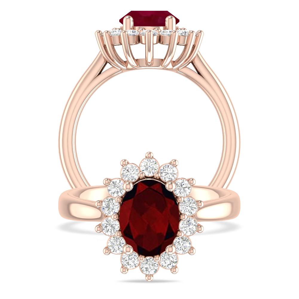 Rose Gold - Garnet