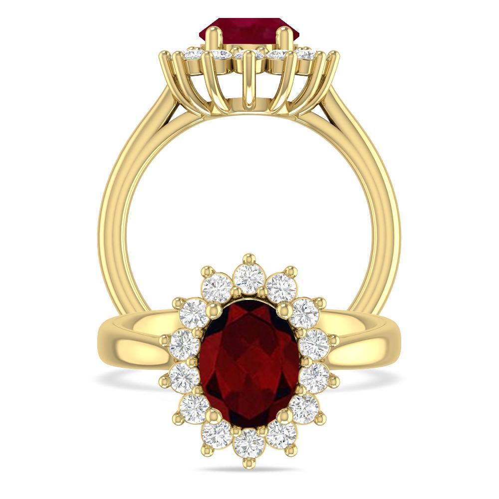 Yellow Gold - Garnet