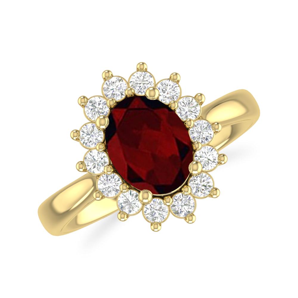 Yellow Gold - Garnet