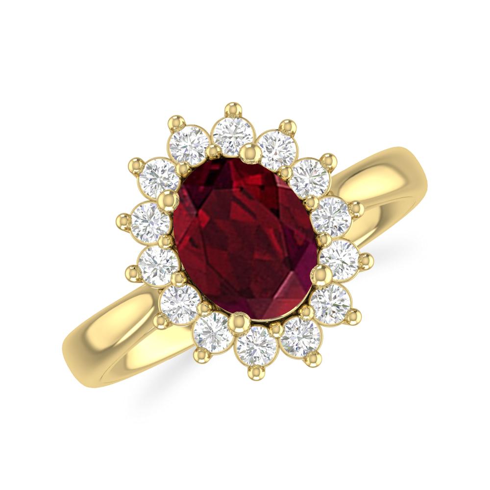Yellow Gold - Garnet