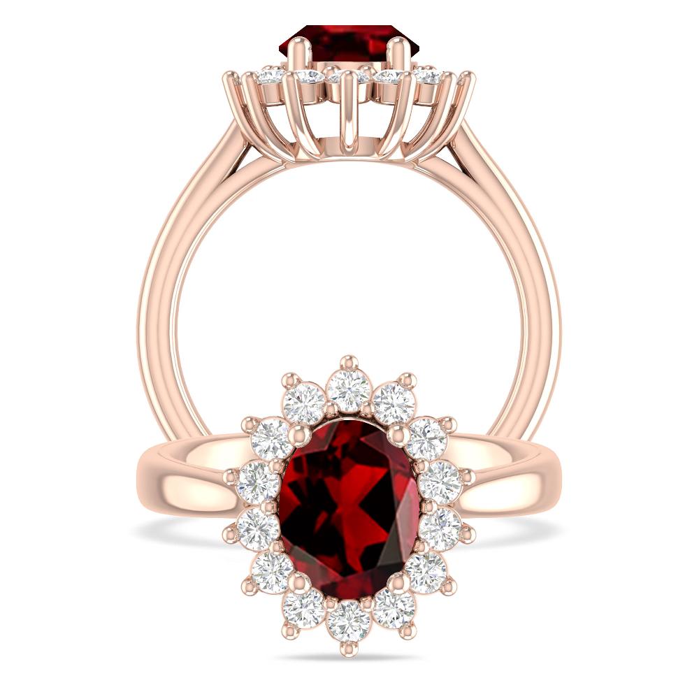 Rose Gold - Garnet