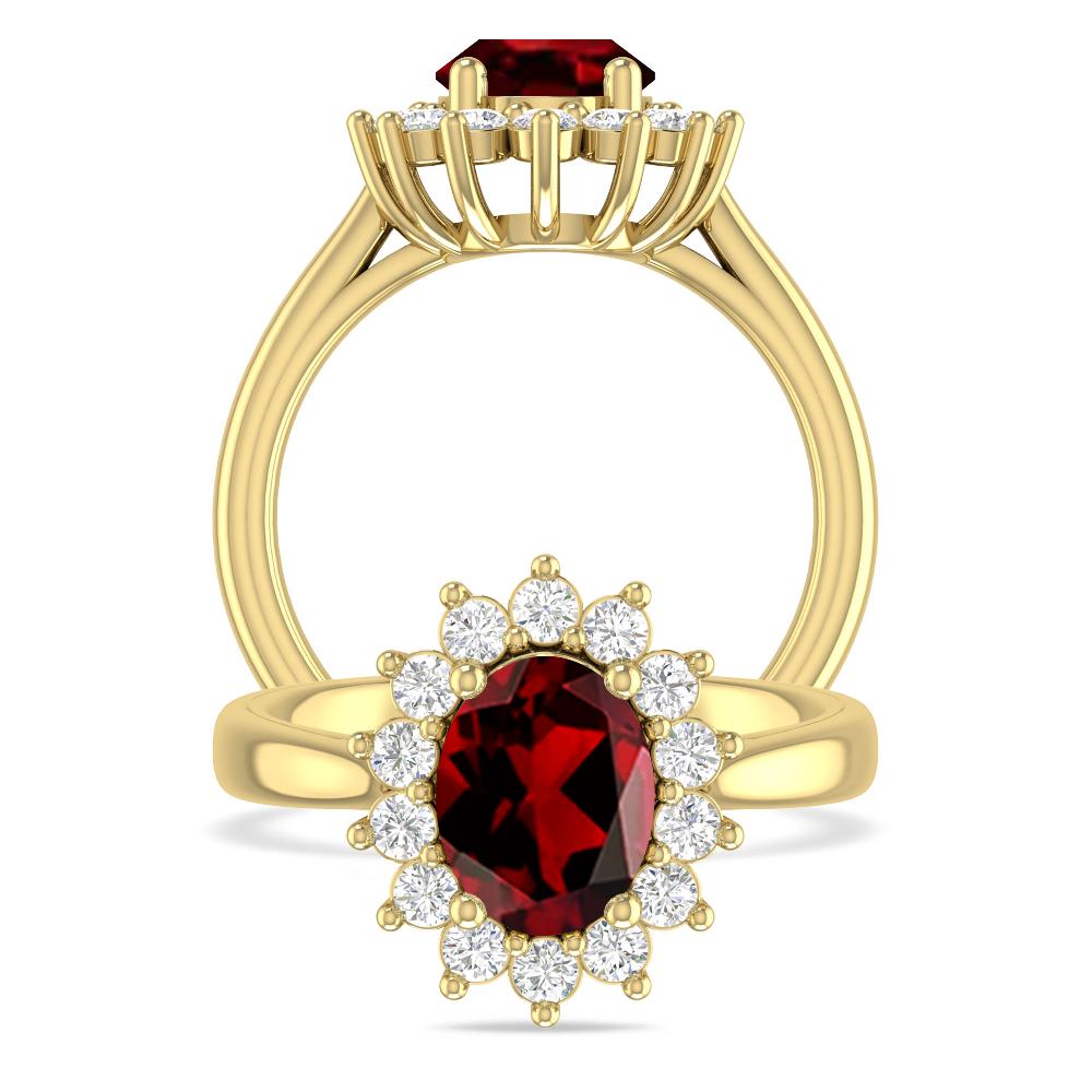 Yellow Gold - Garnet