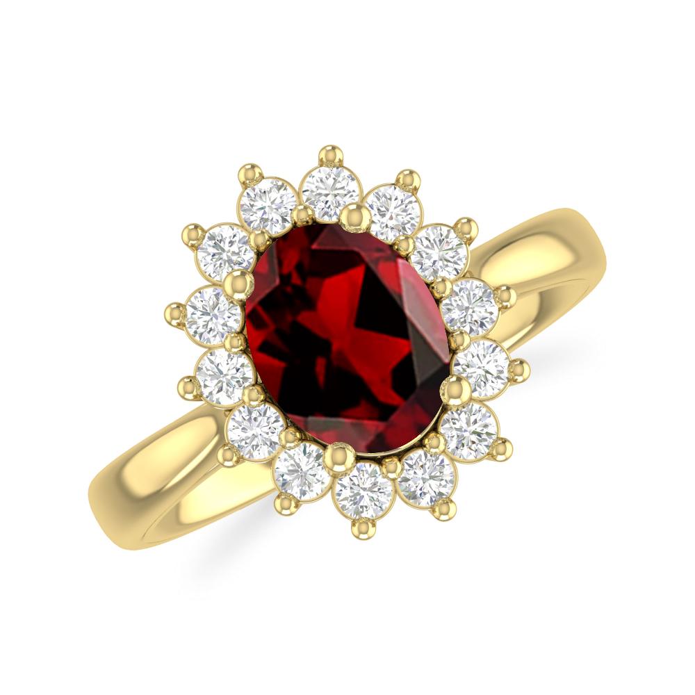Yellow Gold - Garnet