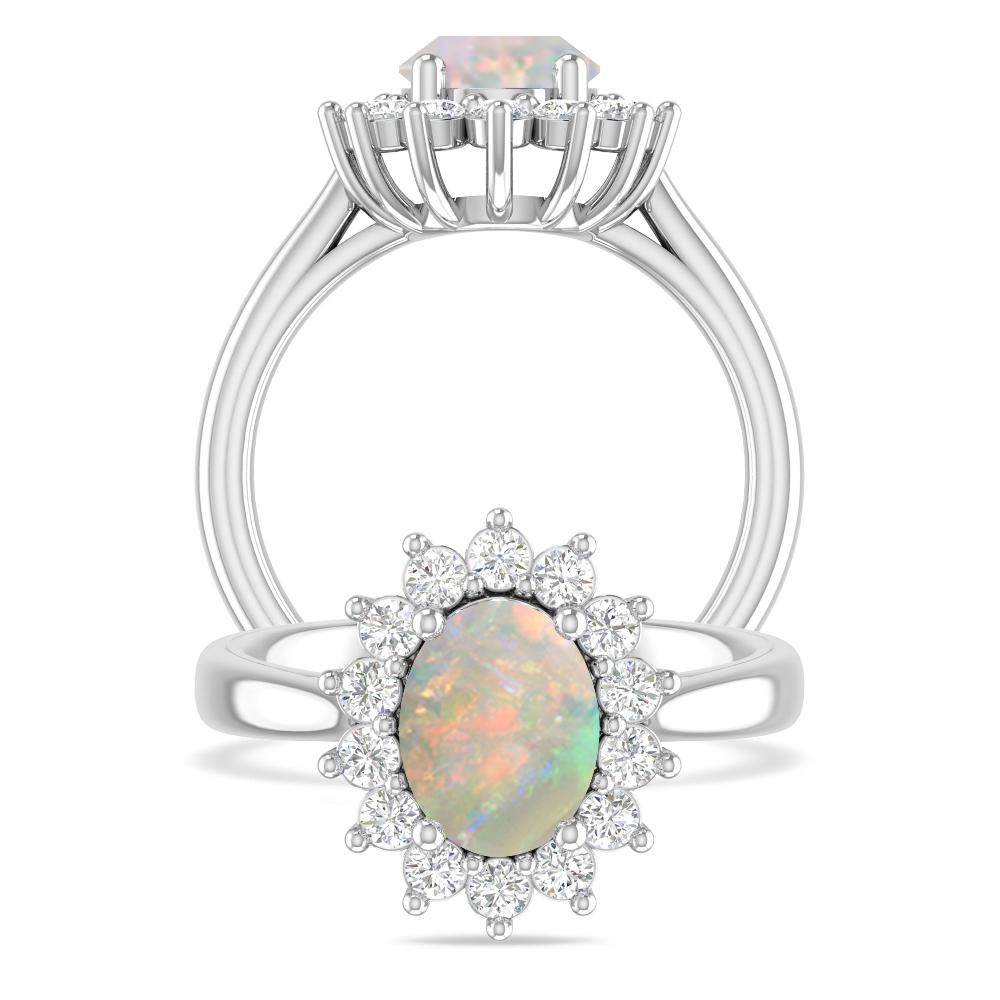 White Gold - Opal